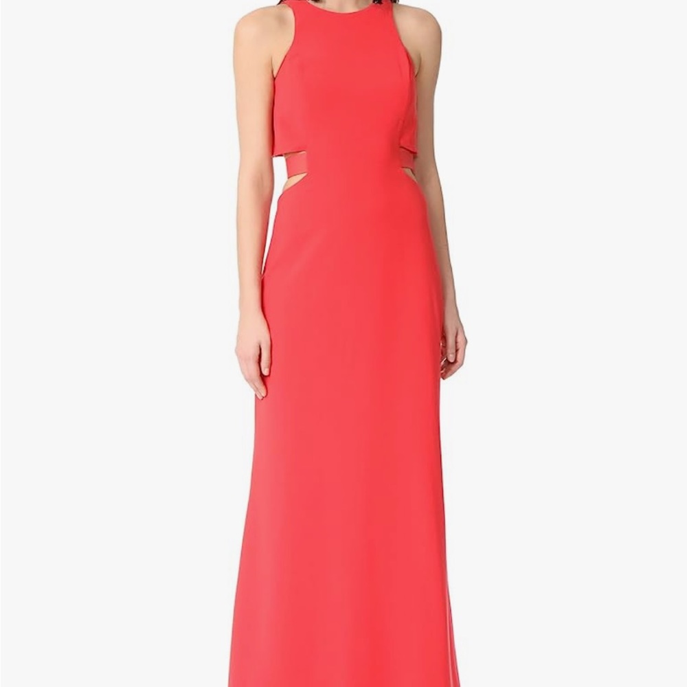 Halston Heritage Sleeveless Maxi Evening Dress
